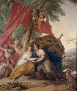 Jacob de Wit Jupiter disguised as Diana oil painting on canvas